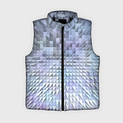 Женский жилет Серые и голубые пирамиды, цвет: 3D-черный