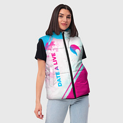 Женский жилет Date A Live neon gradient style: надпись, символ, цвет: 3D-черный — фото 2