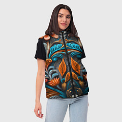 Женский жилет Mirrow floral pattern - art - vogue, цвет: 3D-светло-серый — фото 2