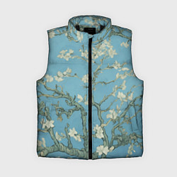 Женский жилет Цветущие ветки миндаля - картина ван Гога, цвет: 3D-черный