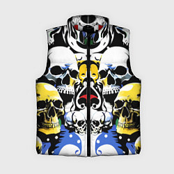 Женский жилет Паттерн из черепов - поп-арт