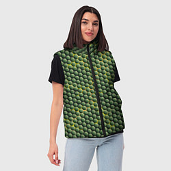 Женский жилет Желтая энергия, цвет: 3D-черный — фото 2