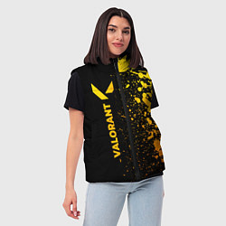 Женский жилет Valorant - gold gradient: по-вертикали, цвет: 3D-черный — фото 2