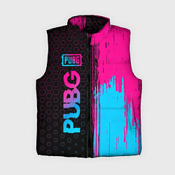 Женский жилет PUBG - neon gradient: по-вертикали, цвет: 3D-черный