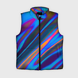 Женский жилет Глитч галограмма радужная, цвет: 3D-светло-серый
