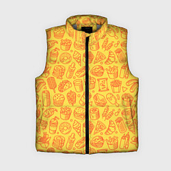 Женский жилет Фастфуд - жёлтый, цвет: 3D-светло-серый