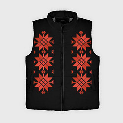 Женский жилет Удмуртский - вертикаль black 2