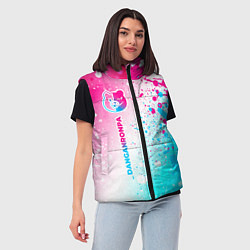 Женский жилет Danganronpa neon gradient style: по-вертикали, цвет: 3D-черный — фото 2