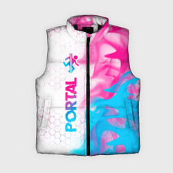 Женский жилет Portal neon gradient style: по-вертикали