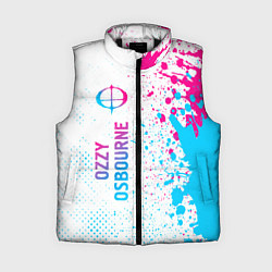Женский жилет Ozzy Osbourne neon gradient style: по-вертикали, цвет: 3D-черный