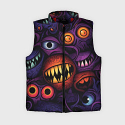 Женский жилет Хэллоуинские зубастики, цвет: 3D-красный