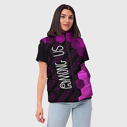 Женский жилет Among Us pro gaming: по-вертикали, цвет: 3D-черный — фото 2