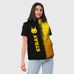 Женский жилет Stray - gold gradient: по-вертикали, цвет: 3D-черный — фото 2