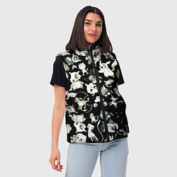 Женский жилет Пикачу и сборник аниме покемонов, цвет: 3D-черный — фото 2