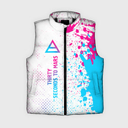 Женский жилет Thirty Seconds to Mars neon gradient style: по-вер
