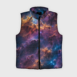 Женский жилет Космическая туманность, цвет: 3D-черный