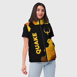 Женский жилет Quake - gold gradient вертикально, цвет: 3D-черный — фото 2