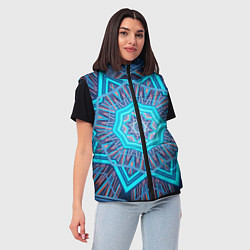 Женский жилет Геометрический орнамент мандалы, цвет: 3D-черный — фото 2