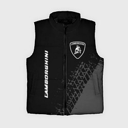 Женский жилет Lamborghini speed на темном фоне со следами шин ве, цвет: 3D-черный