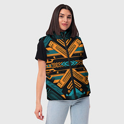 Женский жилет Геометрический узор в стиле ацтеков, цвет: 3D-светло-серый — фото 2