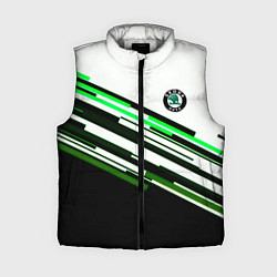 Женский жилет Skoda sport stripes line, цвет: 3D-светло-серый