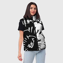 Женский жилет Астарион - знак на спине чб, цвет: 3D-светло-серый — фото 2