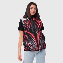 Женский жилет Киберпанк черепа, цвет: 3D-красный — фото 2