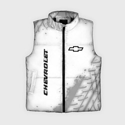 Женский жилет Chevrolet speed на светлом фоне со следами шин вер, цвет: 3D-черный