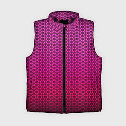 Женский жилет Градиент розовый с рисунком, цвет: 3D-черный