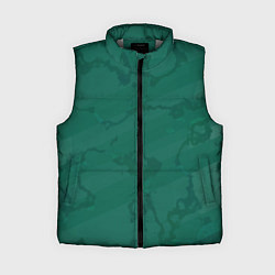 Женский жилет Серо-зеленые разводы, цвет: 3D-светло-серый