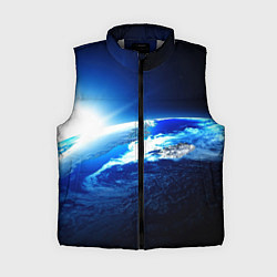 Женский жилет Восход солнца в космосе, цвет: 3D-светло-серый