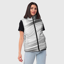 Женский жилет Бело-серый абстрактный узор дымчатый, цвет: 3D-красный — фото 2