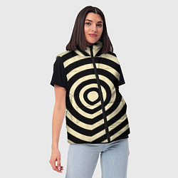 Женский жилет Графические завитки, цвет: 3D-светло-серый — фото 2