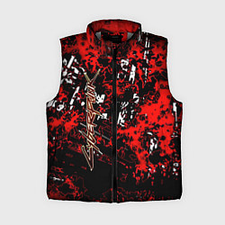 Женский жилет Красная иллюстрация киберпанк, цвет: 3D-светло-серый
