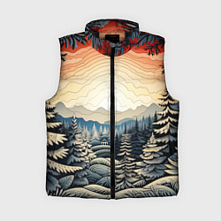 Женский жилет Искрящиеся снежинки в вальсе волшебства, цвет: 3D-черный