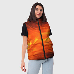 Женский жилет Яркий огонь, цвет: 3D-красный — фото 2