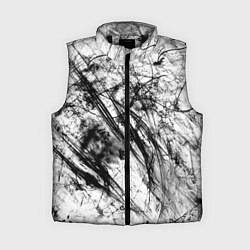 Женский жилет Чёрно белые узоры, цвет: 3D-черный