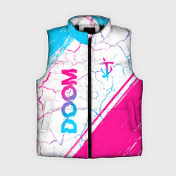 Женский жилет Doom neon gradient style вертикально