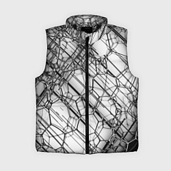 Женский жилет Зеркальные узоры, цвет: 3D-черный