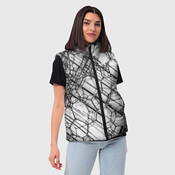 Женский жилет Зеркальные узоры, цвет: 3D-черный — фото 2