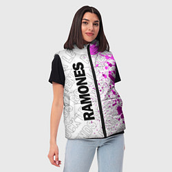 Женский жилет Ramones rock legends по-вертикали, цвет: 3D-черный — фото 2