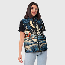 Женский жилет Морозное утро, цвет: 3D-красный — фото 2