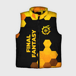Женский жилет Final Fantasy - gold gradient вертикально, цвет: 3D-черный