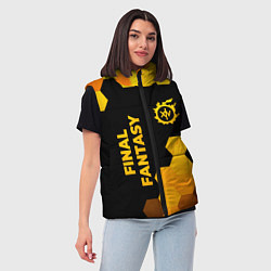 Женский жилет Final Fantasy - gold gradient вертикально, цвет: 3D-черный — фото 2