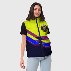 Женский жилет Российская империя герб, цвет: 3D-светло-серый — фото 2