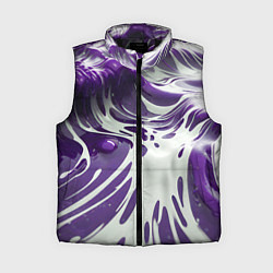 Женский жилет Бело-фиолетовая краска, цвет: 3D-черный