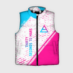 Женский жилет Thirty Seconds to Mars neon gradient style вертика