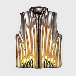 Женский жилет Абстрактный рисунок по мотивам крыла бабочки, цвет: 3D-черный
