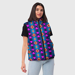 Женский жилет Неоновый объёмный узор, цвет: 3D-красный — фото 2