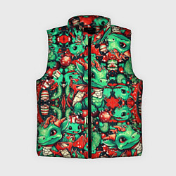 Женский жилет Зелёный деревянный дракончик